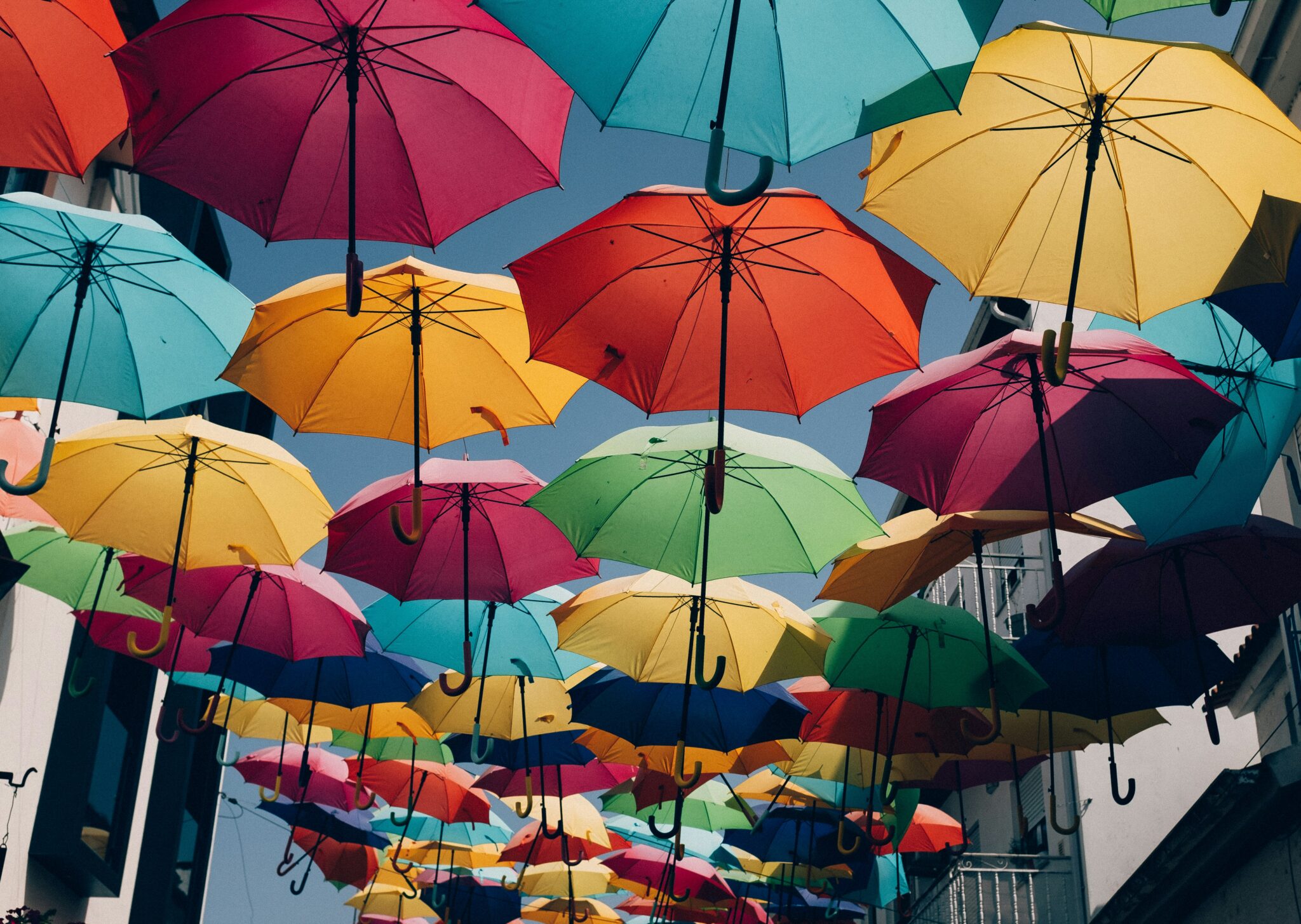 Colourful umbrellas